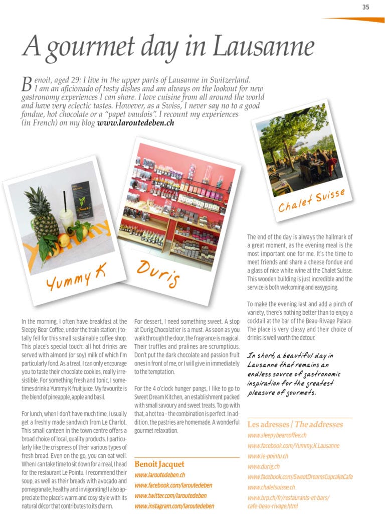 Lausanne Image N° 79, article en anglais