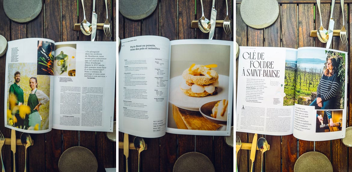 Millefeuille Magazine consacré à la gastronomie romande